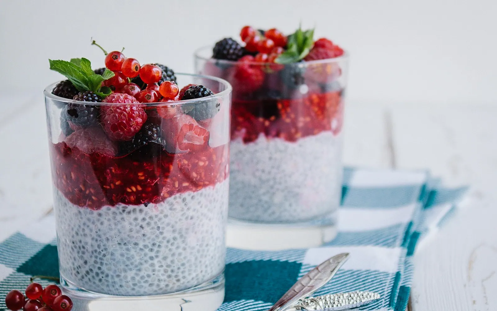 Berries, dessert and healthy